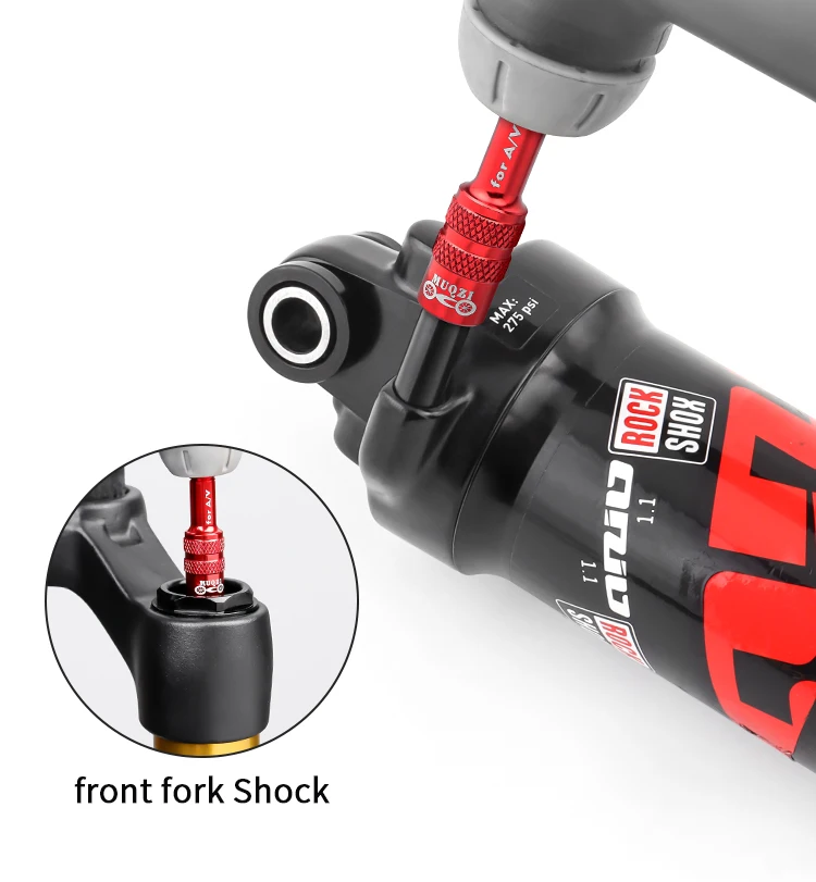 Muqzi Mountain Bike Front Fork Av Schrader Air Valve Bicycle Suspension