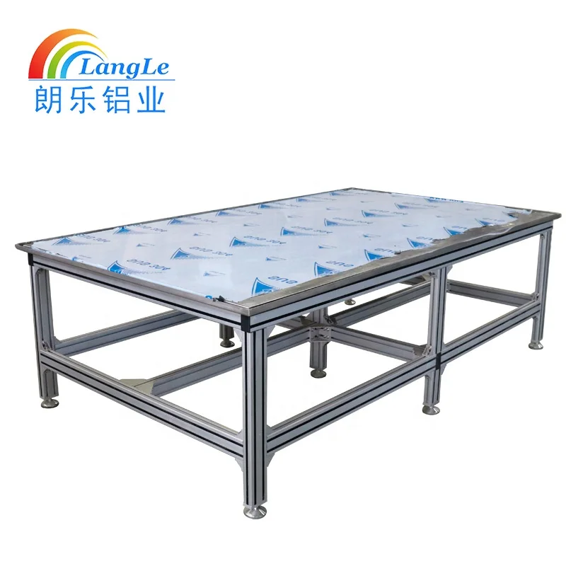 Customized Workbench Workstation Work Table Multi-function Industrial Extruded Custom Aluminium Equipment Frame Worktable