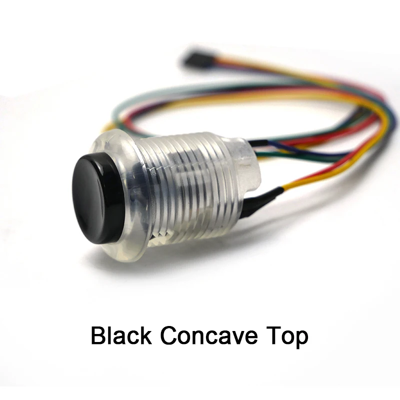 Illuminated Switch LED Convex/Concave Cover Button 7 Ribbon GoldLeaf RGB Push Button Accessories for Arcade Pinball Machine