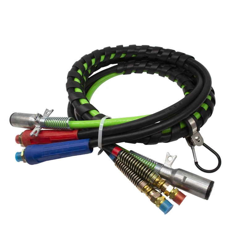 DOT 7 Core Green 12 ft 3 in 1 Abs/air Power Truck Tractor US Type Semi Trailer Cable Cord