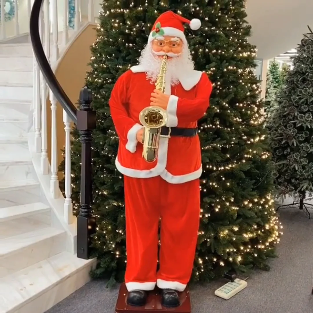 Life size 6ft 180cm Santa Claus electrical Rock dancing Christmas santa