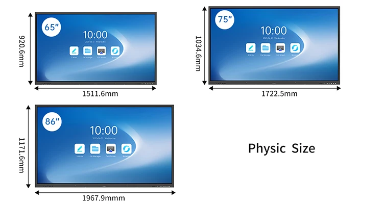 Classroom Interactive Flat Panel Touch Screen Smart White Board Digital Interactive Whiteboard