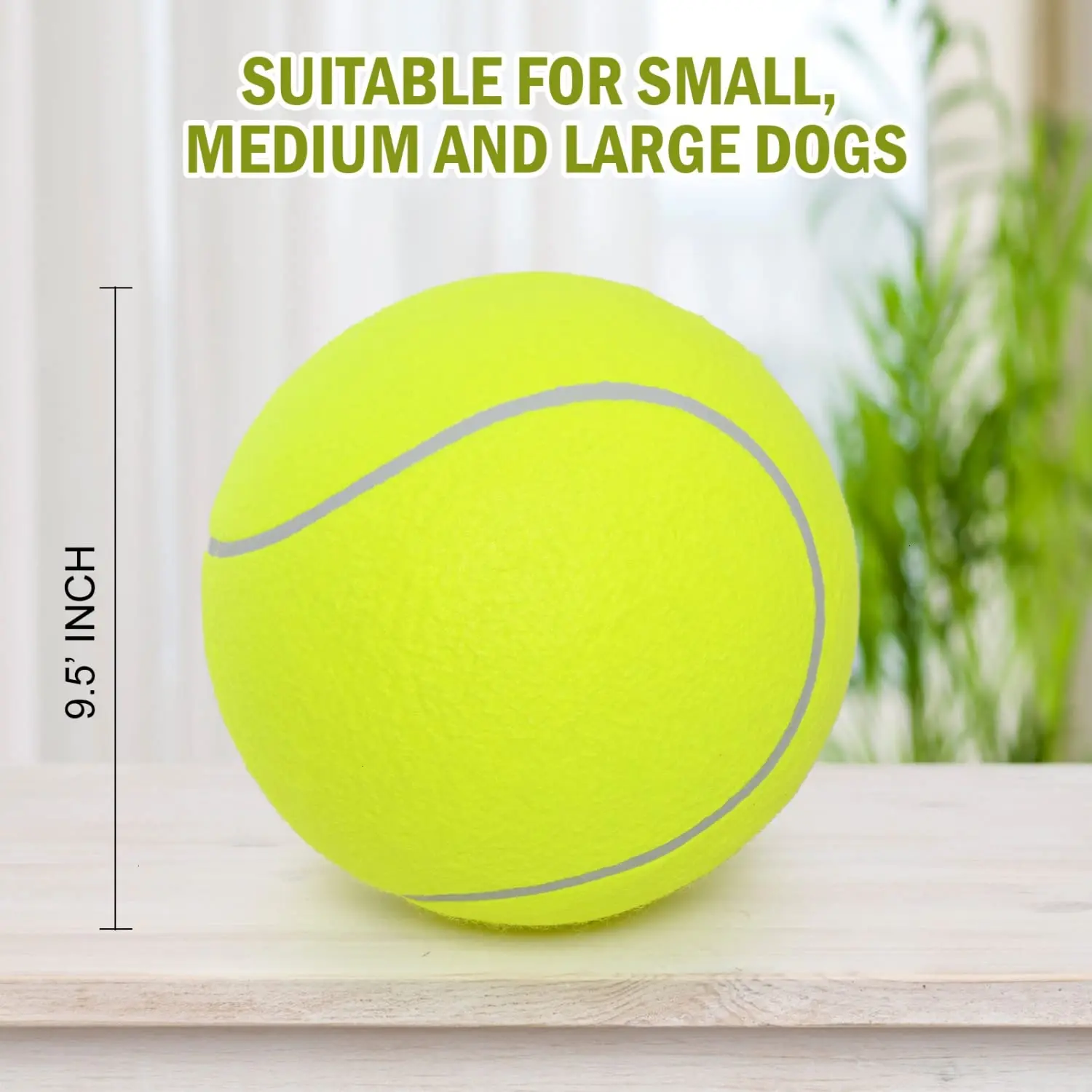 Inflatable Large Tennis Balls Pet Chew Toy Inflatable Rubber Nontoxic Pet Toy Balls 9.5 Inch