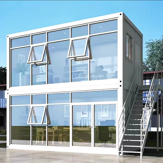 Low-cost removable containerized home prefabricated removable house glass wall residential