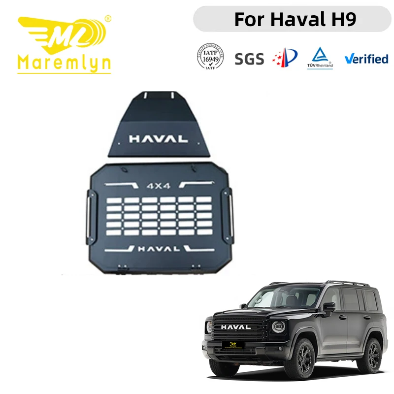 Painel decorativo lateral para vidro traseiro do Haval H9, estilo mecanizado, em aço manganês, proteção exterior estilizada para SUV