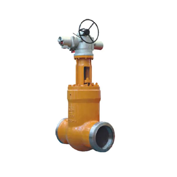 Power plant butt weld electric gate valve