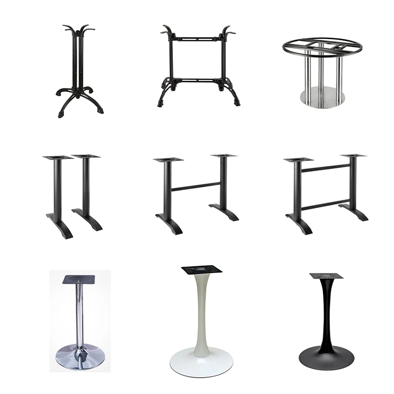 Modern Style Ornamental Wrought Iron Industrial Metal Dining Table Legs