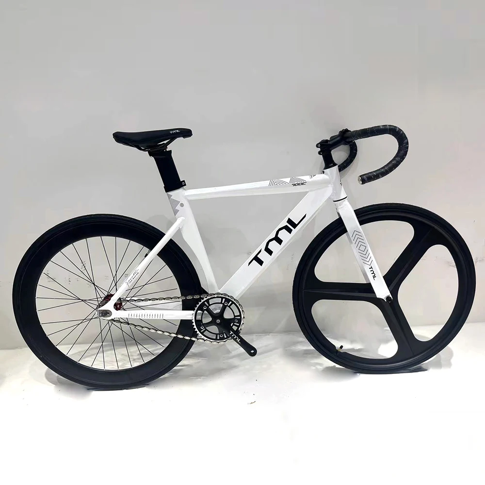 White/Grey/Yellow/Black 700C Aluminium Alloy Single Speed Fixie