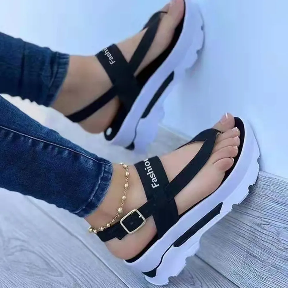 Summer Fashion Women Chunky Wedge Sandals Casual Beach Female