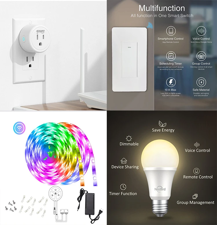 Alexa Echo Google Home Automation Wireless No Neutral Wall Smart Switch
