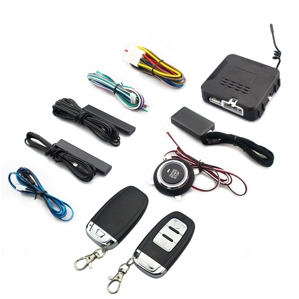 Smart BT Phone APP Control Keyless Entry EnginePush Button Remote Starter/Stop One Way Anti-theft Car Alarm System Security