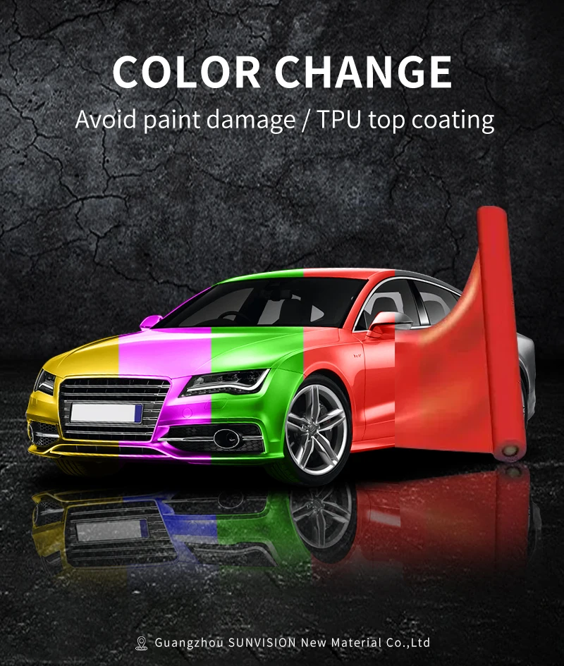 Car Vinyl Wrapping Film Super Bright Metallic Maple Yellow Vinyl Car