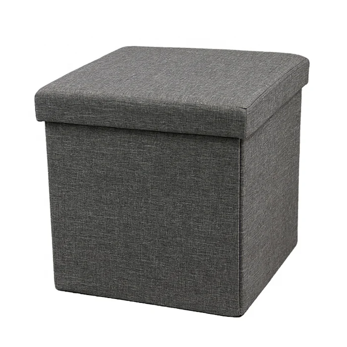 Customized Factory Wholesale Folding Pouf Bedroom Furniture Stool Classic Storage Ottoman Chair for Kids Children
