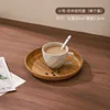 Bandeja de 20 cm de tamaño pequeño con diseño de vetas de madera (paquete individual).