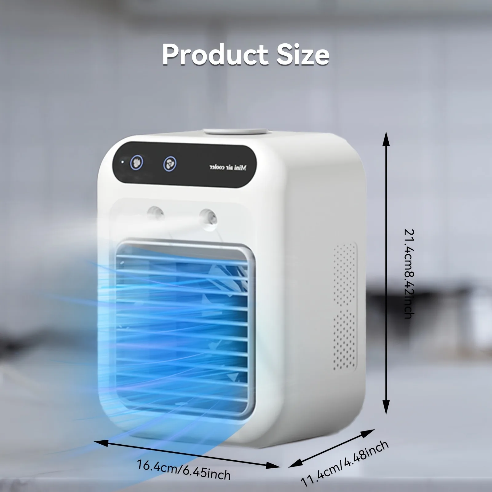 Humidifier Cooler Fan 2 Gear Air Conditioner Small Fans Portable USB Chargeable Desktop Spray Fans For Office Dormitory Room_voghion.com