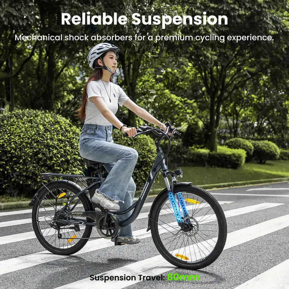 Elektrisches Citybike 250W 15,6 Ah 45Nm Drehmoment 5 Hilfs stufen 7-Gang Shimano Gear Touroll B1 mit leistungs starkem Motor