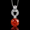 Orange pendant with chain