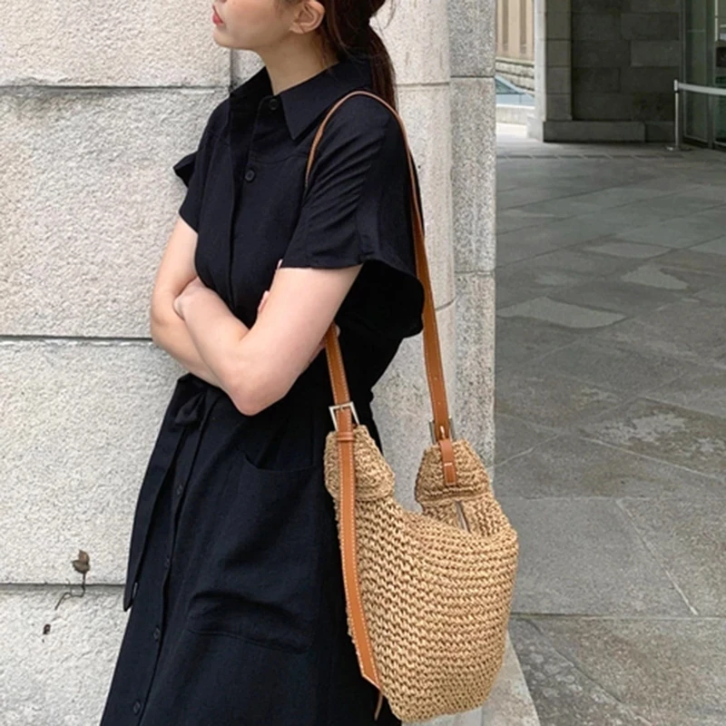 Women Straw Shoulder Bags 2022 Designer Purses And Handbags Ladies New ...