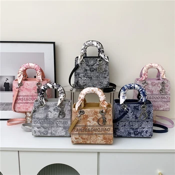 Ladies Luxury Handbags Printed Top Handle Luxury Pu Leather Handbag For ...