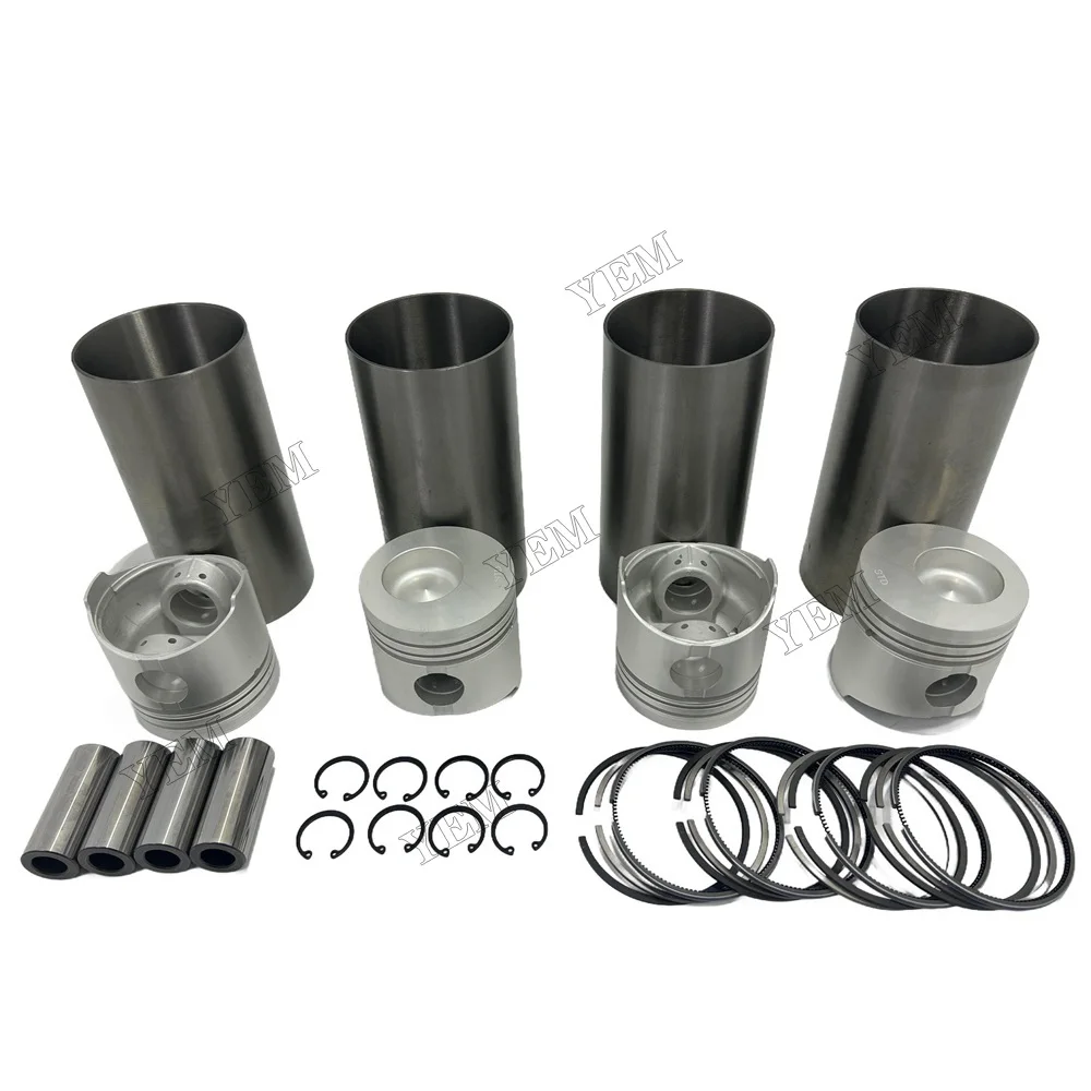 K4D Piston With Rings Liner Set for Mitsubishi MT2201D M2501 Tractors Engine