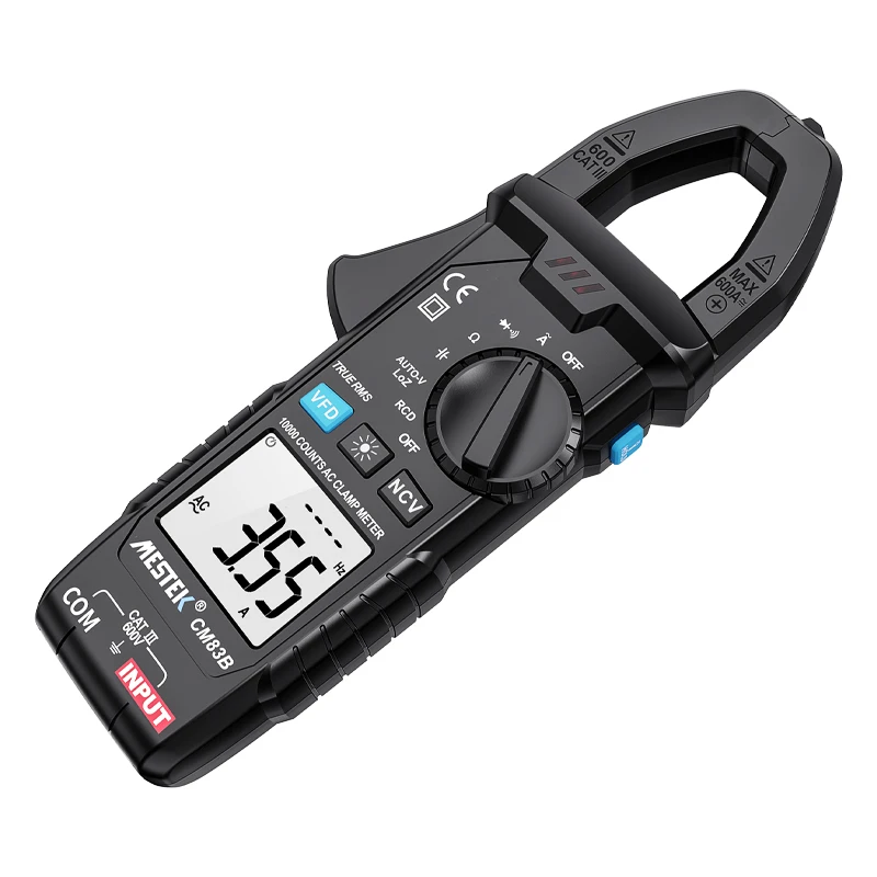 MESTEK Digital Clamp Meter AC Ammeter Multimeter Car Repair Current Volt  Capacitor Ohm Hz Tester  AC Clamp Meter Meter