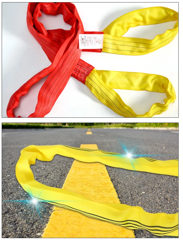 120 Tons Strong Endless Polyester Round Sling / Lifting bing Sling