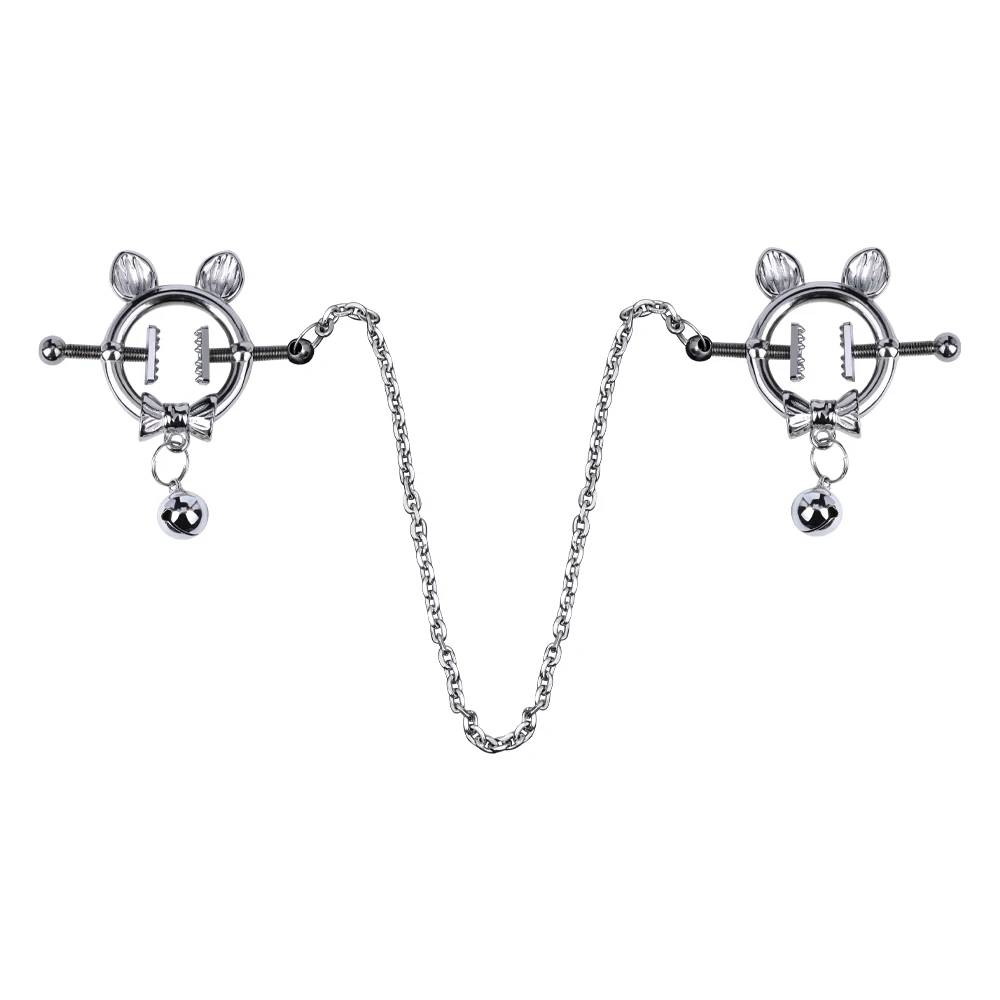 QKKQ Screw Lock Nipple Clamps With Bell BDSM Nipple Toys Breast Bondage  Steel Chain Breast Clamps Sex Toys for Women Men| Alibaba.com