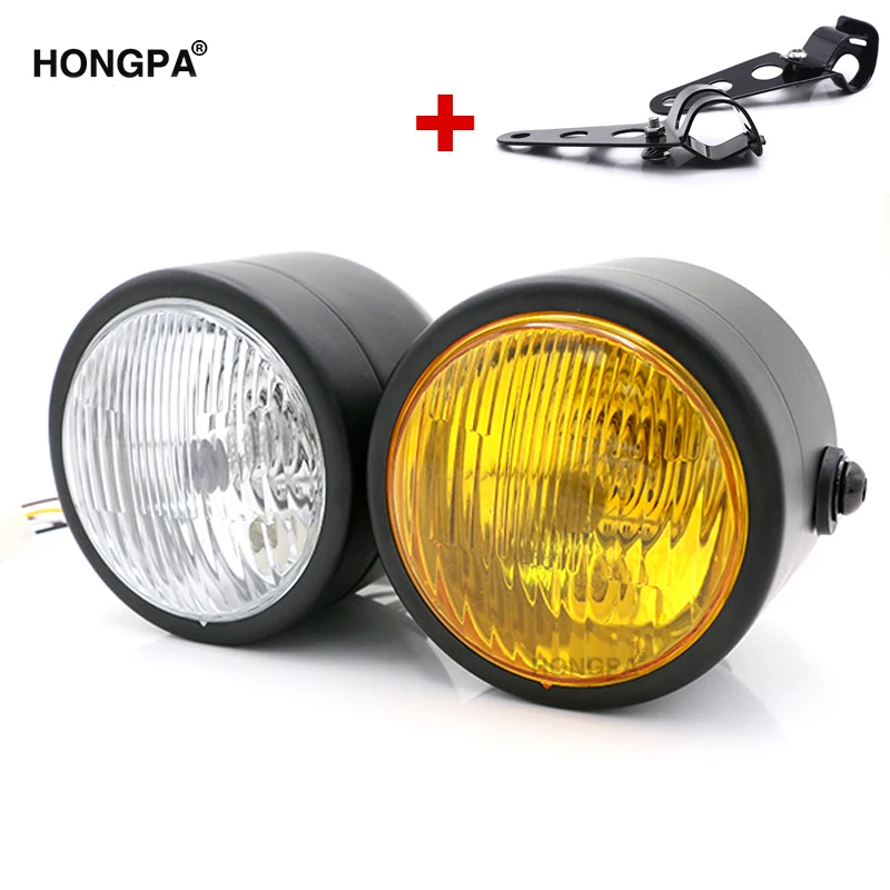 HONGPA Motorcycle Headlight Bracket for Harley Modified Motorcycle 