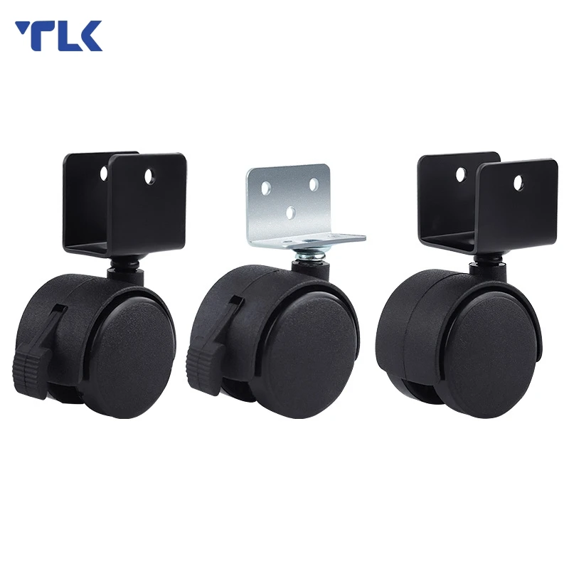 Safe Office Chair Baby Crib Roller Caster U Clamp Furniture Caster Wheels For Desk