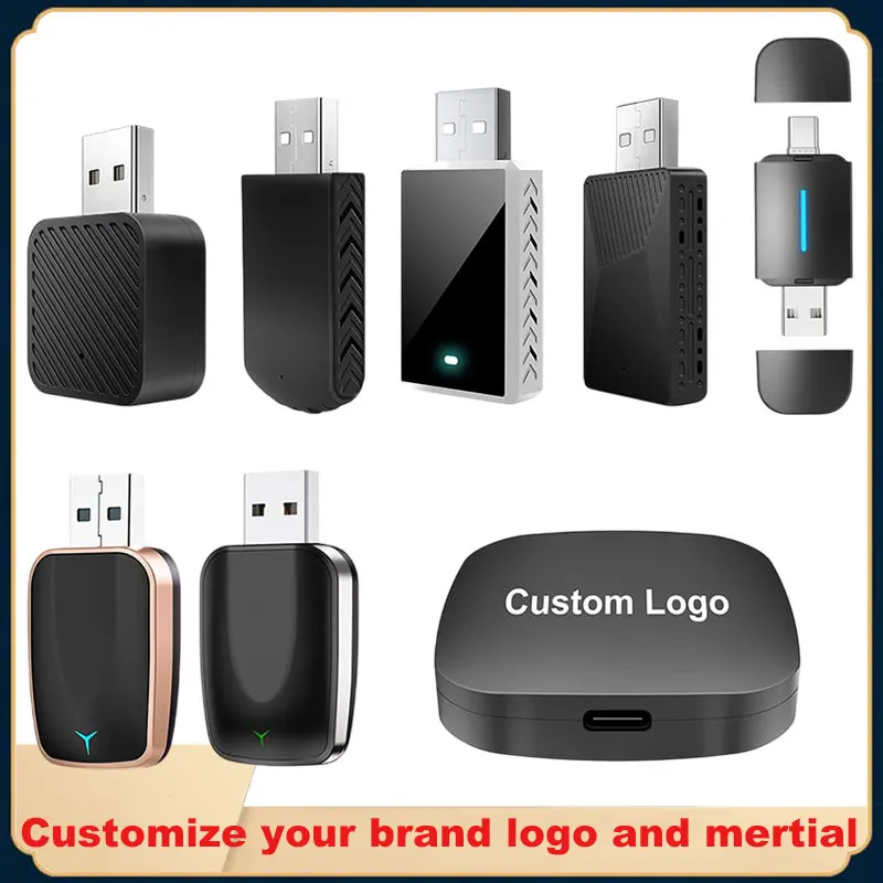 Portable Carplay Android Auto System Wireless Smart Box Car Universal USB Carplay Android Auto Dongle Wireless Adapter