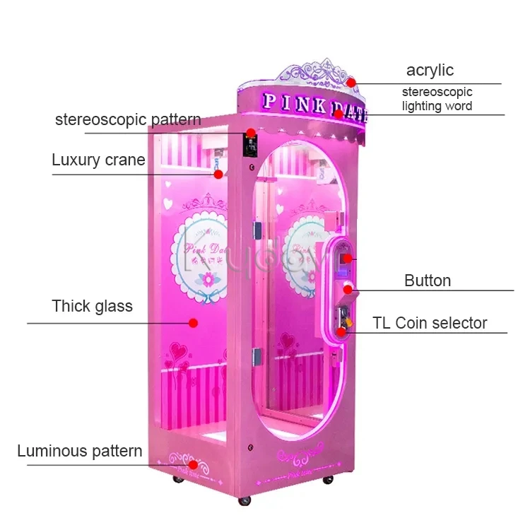 Amusement Park Mini Arcade Machine Coin Operated Claw Scissors Doll ...