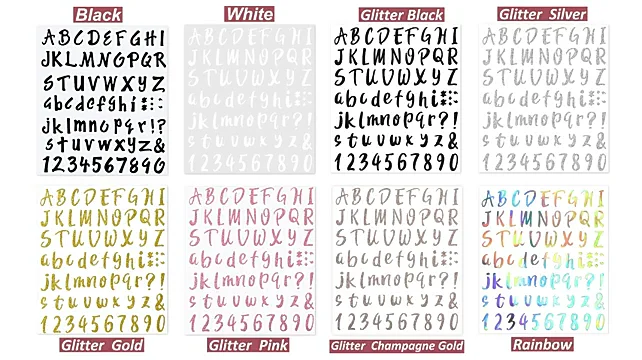 Diy Alphabet Letters And Numbers Stickers Colorful Self Adhesive ...