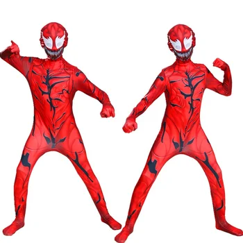 Kids Venom Costume Boys Cosplay Superhero Venom Costumes Jumpsuit Bodysuit Halloween Costume For Adult Boy