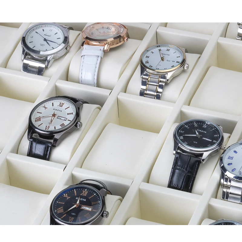 Watch Boxes Cases Luxury Black Walnut Wood 30-Slots Watch Display Plate Bracelet Sales Display Tray