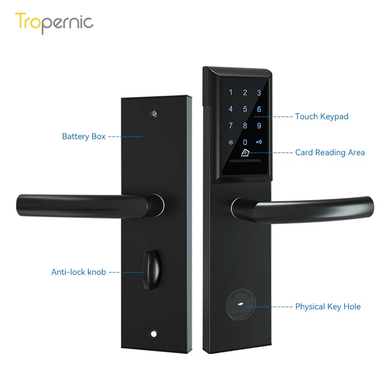 Electronic Security Full Automatic Reader Writer Encoder Magnetic Card Smart Door Lock Home