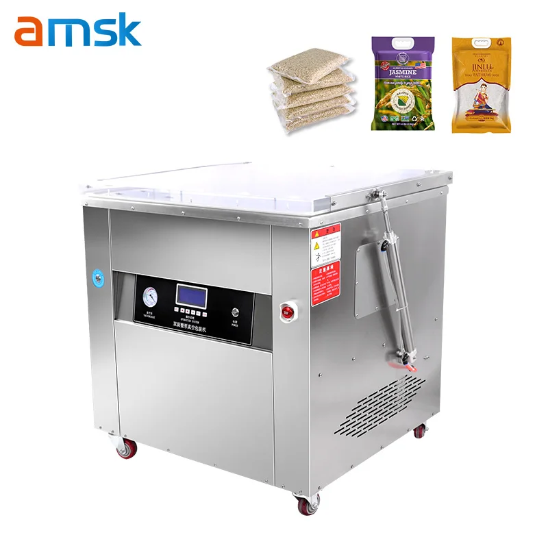 DZ-650 Custom Intelligent Control for Coloured Rice Wheat Beans Factory Double-sided Brick Shape Vacuum Packaging Machine