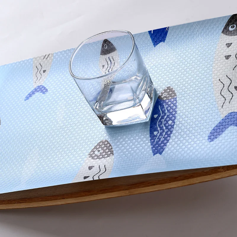 Non-Adhesive Drawer Liners Plastic Inner Liner for Refrigerator Transparent Shelf Liner for Kitchen Cabinets