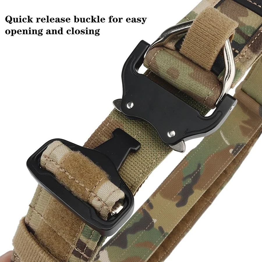 Wear-resistant Adjustable Training Durable Quick Release Sports Tactical Belt Men Hiking Nylon Web Work Belt