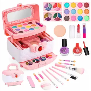 MI Pretend Play Preschool Girl Beauty Set Toy Real Children Baby's Makeup Trending 2024 Girl Makeup For Kid Baby Cosmetics