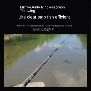 Qingxiu General Use Luya Pole Full Fuji Ring Worm Pole Carbon Far-cast Perch Mandarin Fish Spinning Cork Handle 2-Piece – Soft Lure – view 5