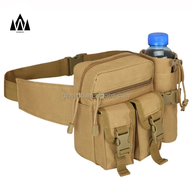 Mens Tactical Fanny Pack Waist Holder With Water Bottle Pouch 