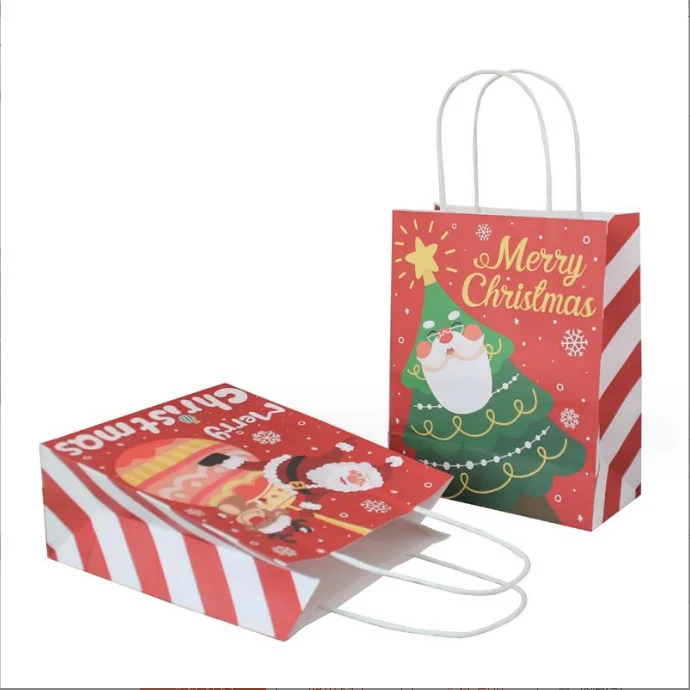 Alibaba.com: Christmas Gift Bag with Handle, Kraft Paper Material ...