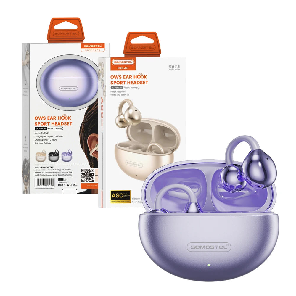 SOMOSTEL Auriculares Inalámbricos con Clip PARA LA Oreja, Miniauriculares  Estéreo para Orejas Pequeñas, Auriculares Inalámbricos, Auriculares con  Clip