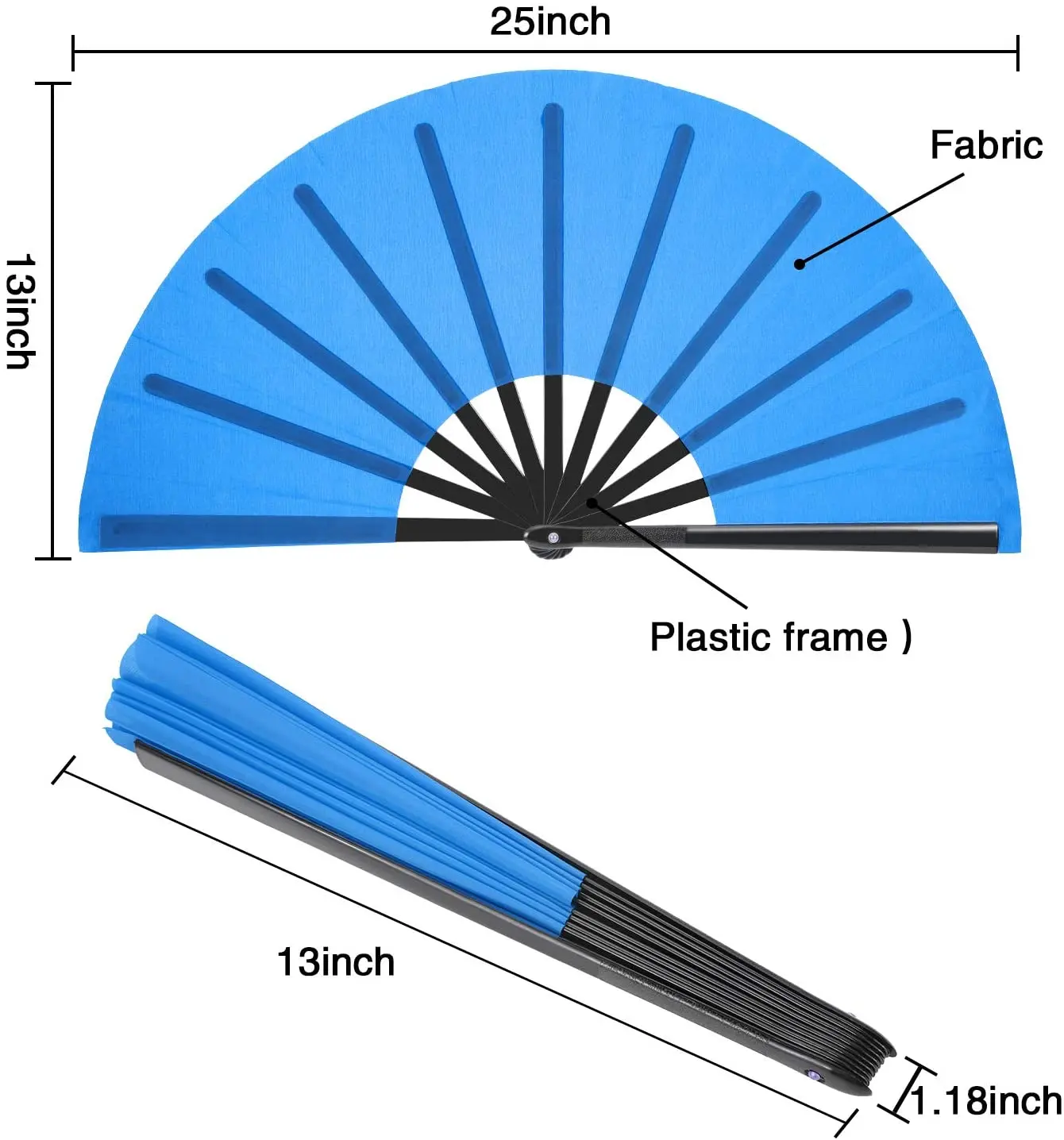 Китайский кунг-фу тайчи веер черный декор складной Ручной Веер для вечеринки сувениры пластиковая ручка большой кунг-фу веер большой голос руки