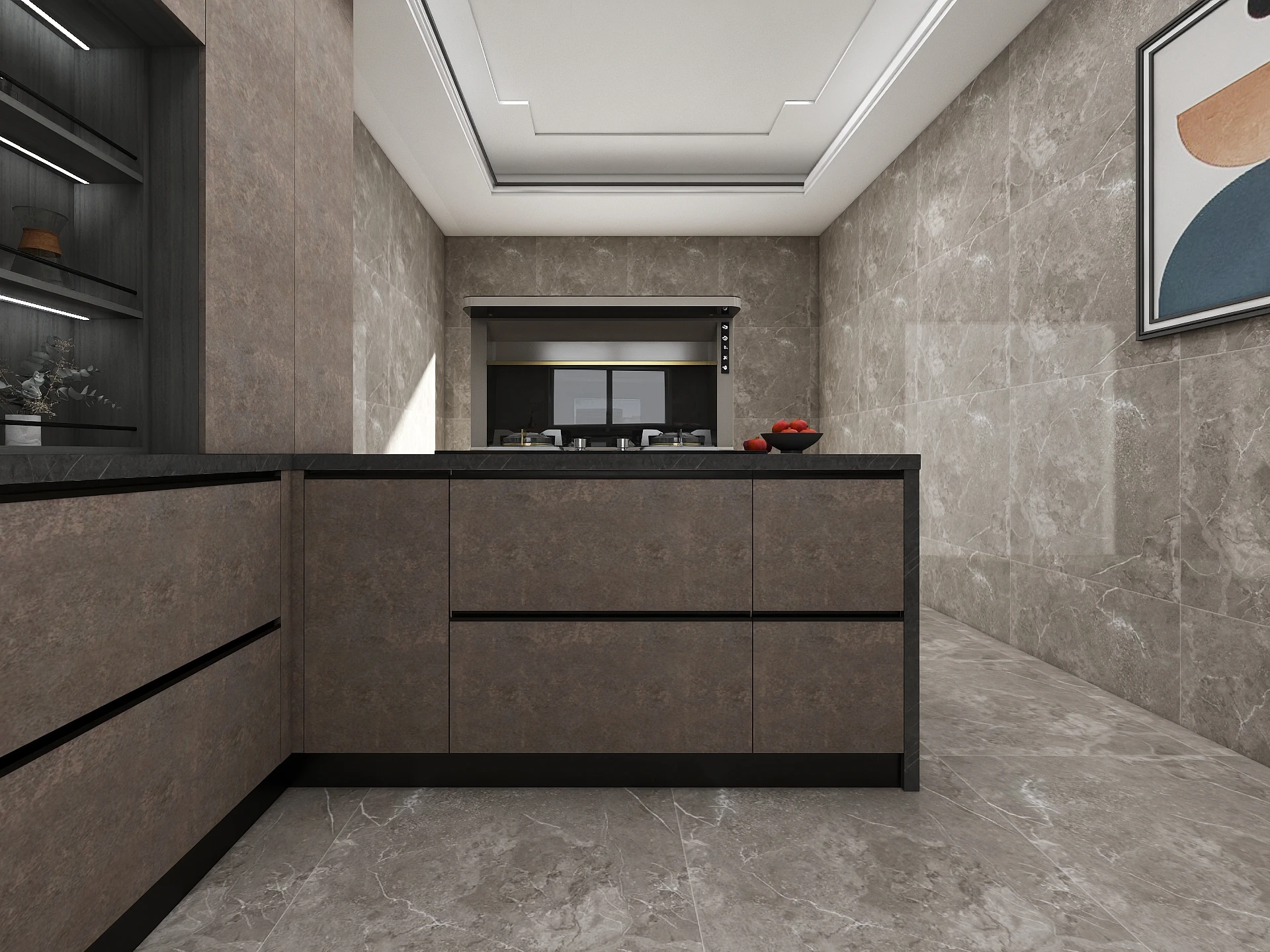 simple design korean kitchen cabinets particleboard