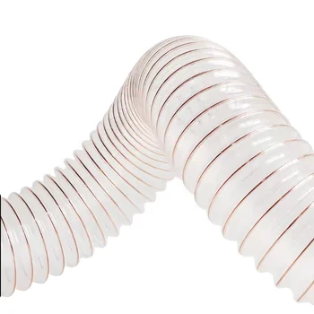Global best-selling flame retardant polyurethane hose mechanical flexible pu dustproof ventilation pipe PVC suction hose