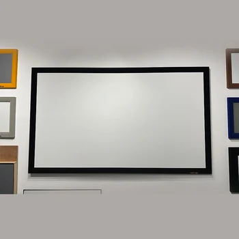 100 Inch Manual Wall-Mounted Projector Screen 3D ALR 90% Fresnel PET Crystal 4K Cinema for Home Use 16:9 Resolution