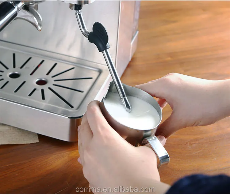 シルバーシルバーエスプレッソマシン、15バール家庭用エスプレッソ