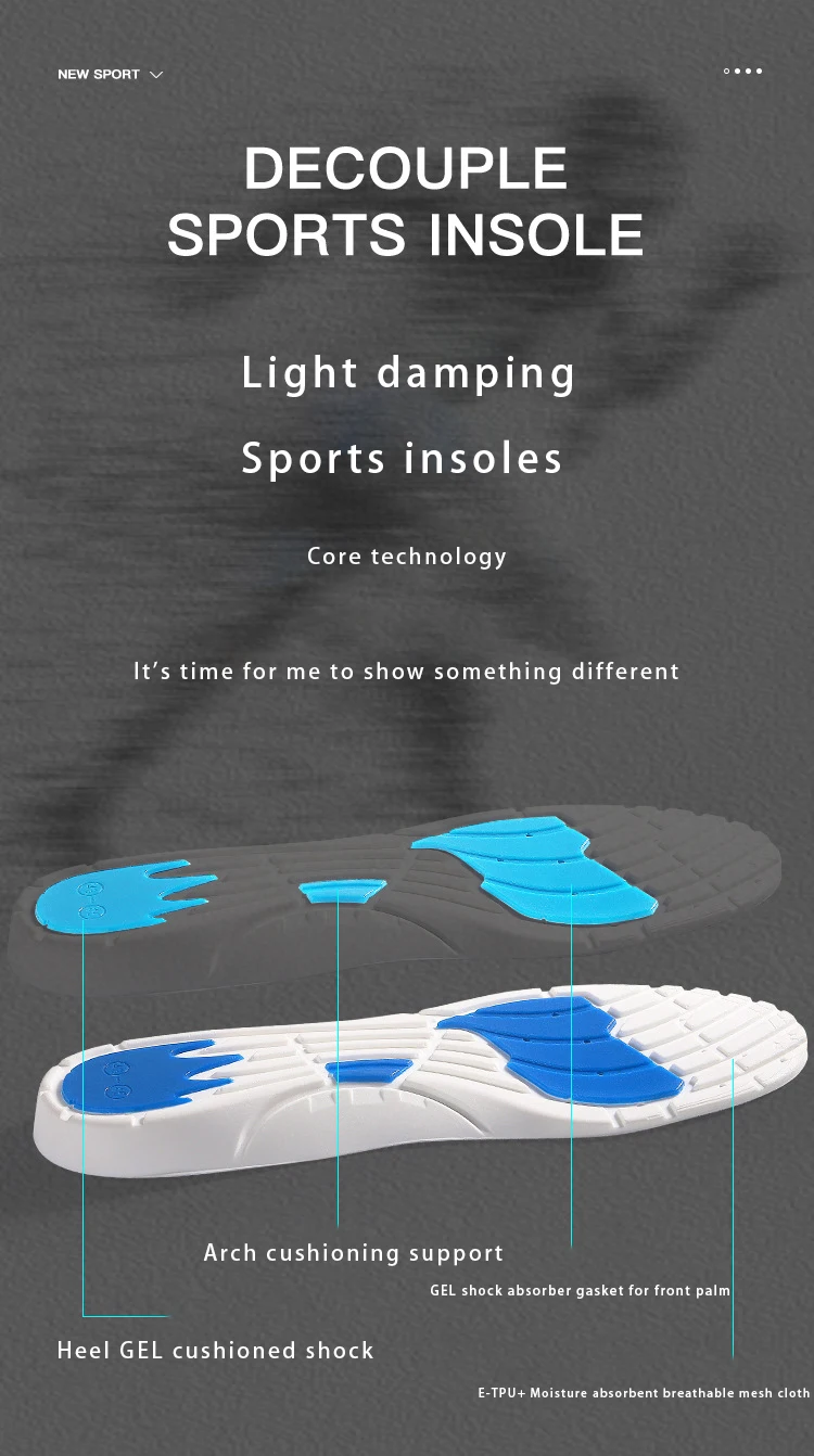 ETPU Sports Insoles Air Cushion Shock Absorbing Pads