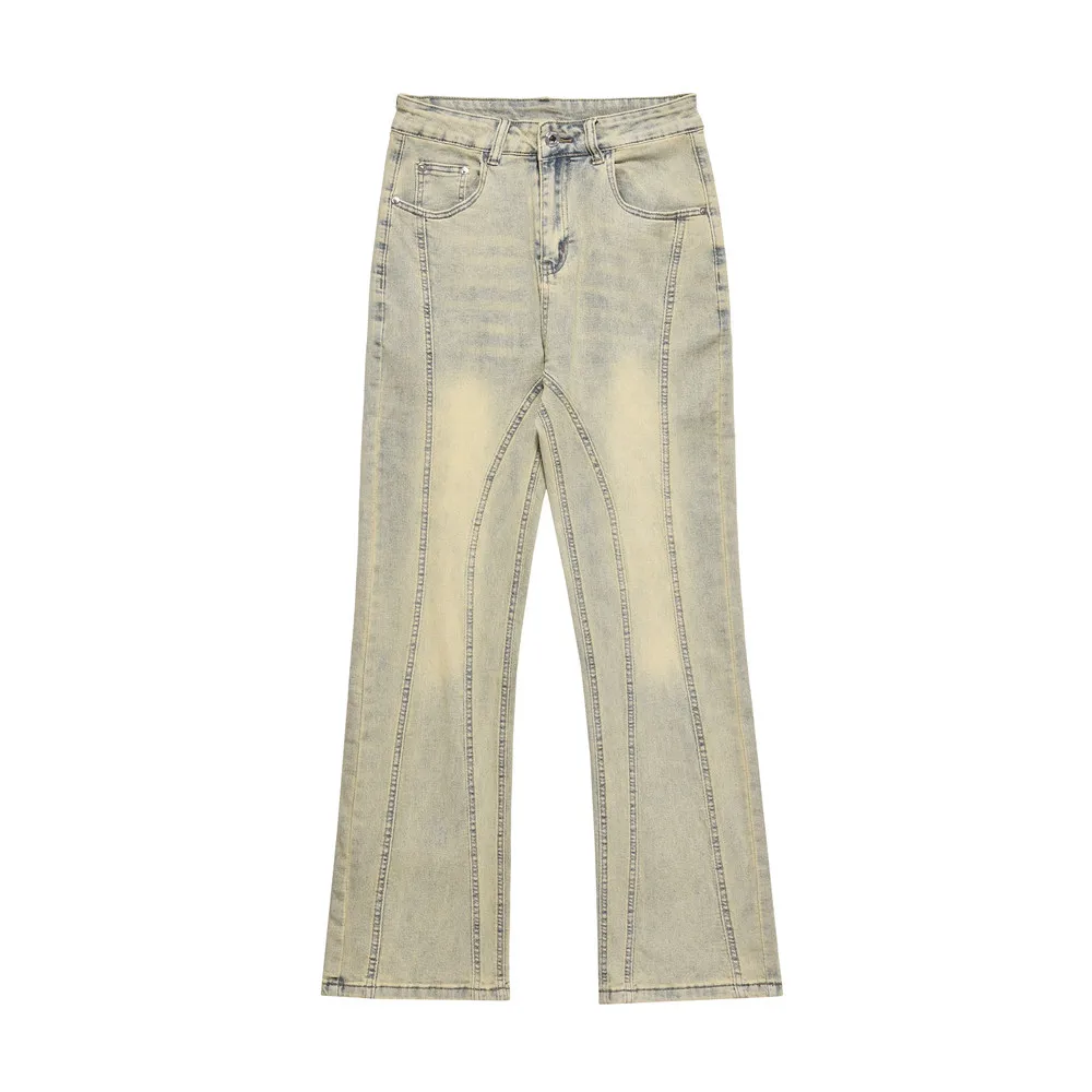 Retro Vintage Color Fashion Straight Washed Customized High